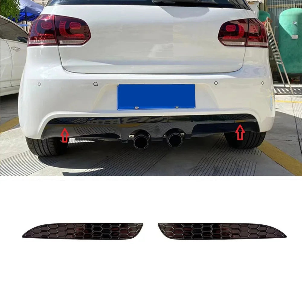 2pcs Rear Bumper Reflector Delete Cover For Volkswagen VW Golf MK8 MK7.5 MK7 MK6 TSI TDI GTI GTD R R-Line 2009-2023 Tuning