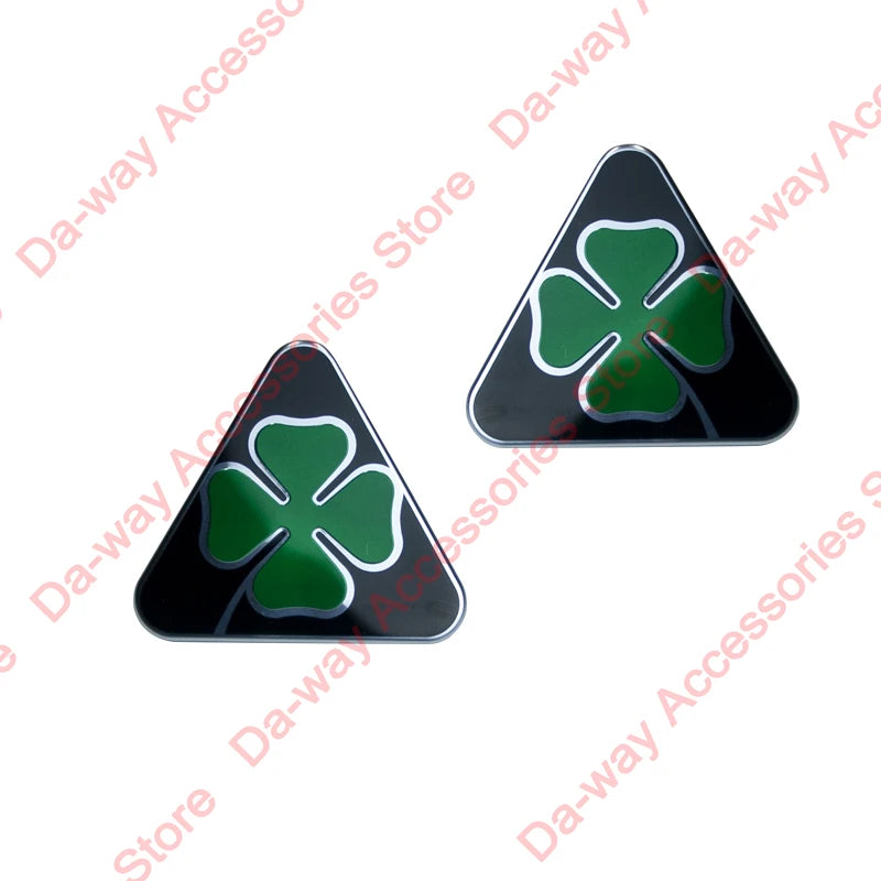 Quadrifoglio Badge Super Sport Black Clover Emblem Fender Logo For Alfa Romeo Giulia Stelvio Exterior Accessories