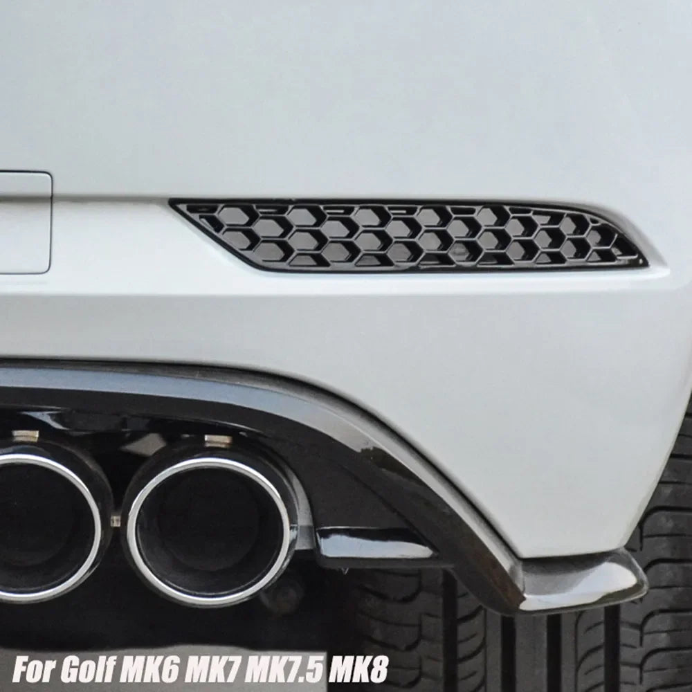 2pcs Rear Bumper Reflector Delete Cover For Volkswagen VW Golf MK8 MK7.5 MK7 MK6 TSI TDI GTI GTD R R-Line 2009-2023 Tuning