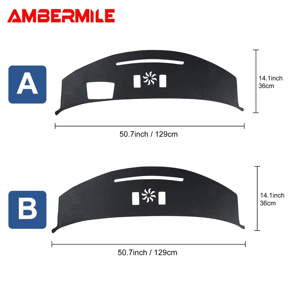Anti UV Dashboard Mat Cover Center Console for Mini Cooper Aceman J05 2024 2025 Premium Flannel Mat Protector Pad Sunshade
