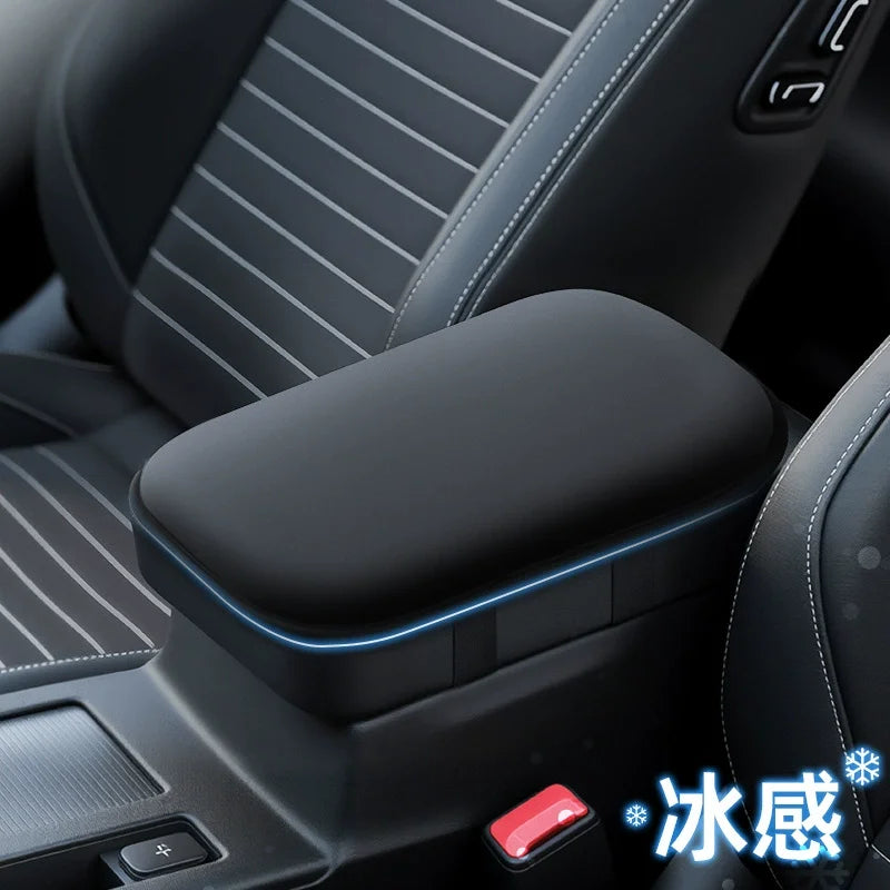 Car armrest box height pad, car armrest pad, center console lifting pad, black, suitable for car interior, armrest cover