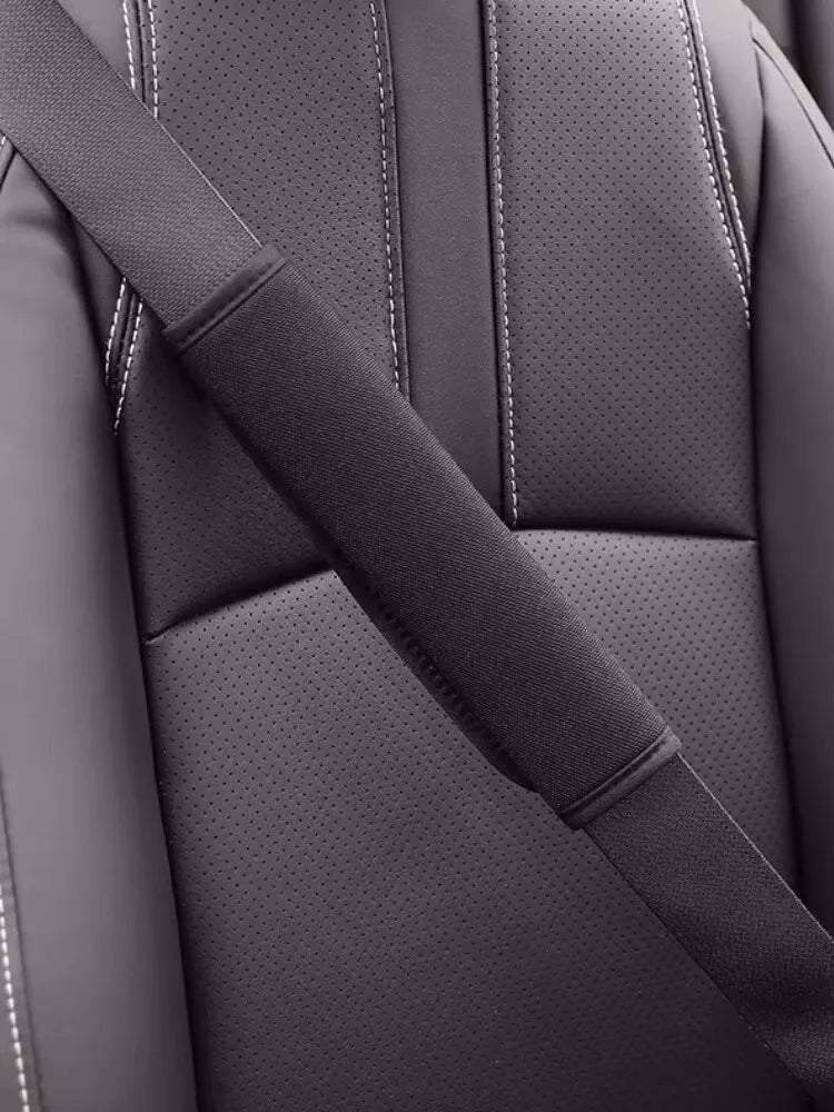 Black Pink Plush Car Seat Belt Shoulder Soft Ice Silk Universal Plush Seat Belt Protector All-Season Car Accessories
