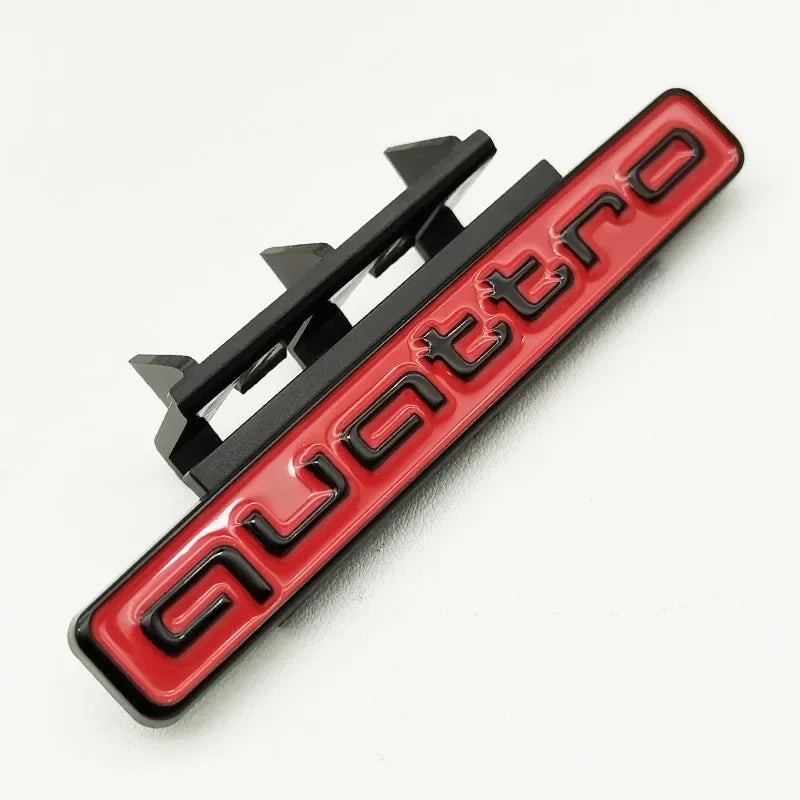 95mm For Audi Q5 A4 B8 B6 B9 B7 A3 A6 C6 A5 Q7 A1 Q3 A7 A8 Quattro Logo Auto Accessories3D ABS Car Front Grill Emblem Badge