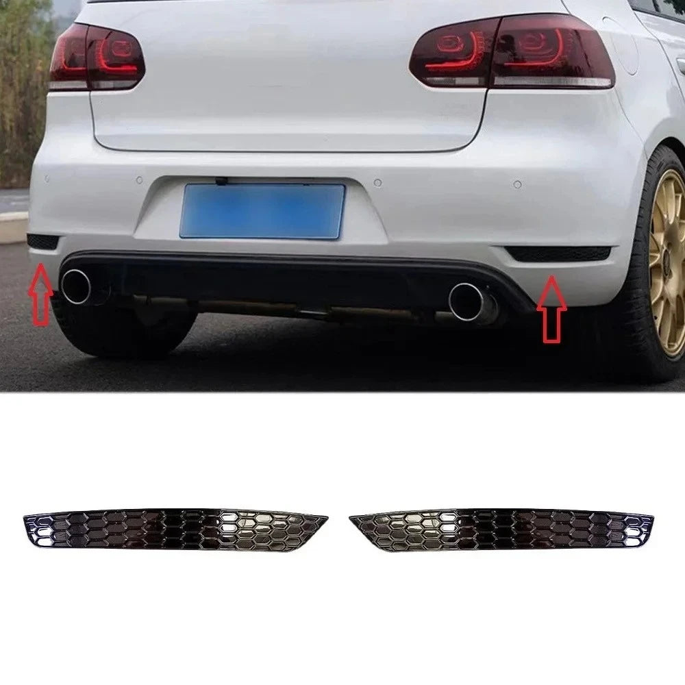 2pcs Rear Bumper Reflector Delete Cover For Volkswagen VW Golf MK8 MK7.5 MK7 MK6 TSI TDI GTI GTD R R-Line 2009-2023 Tuning