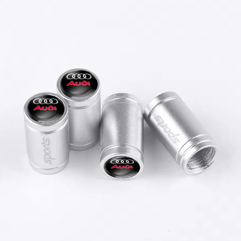 4Pcs Metal Car Styling For Audi Sline Quattro Q5 Q3 TT RS A6 Q7 A7 A1 A5 A4 S3 A8 A3 RS Wheel Tire Valve Caps Cover Accessories