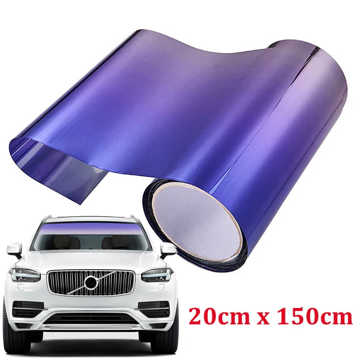 Car Window Sun Visor Strip Tint Film Front Windshield Protect Shade Blocking UV Sticker DIY Film Gradient Colorful Car Stickers