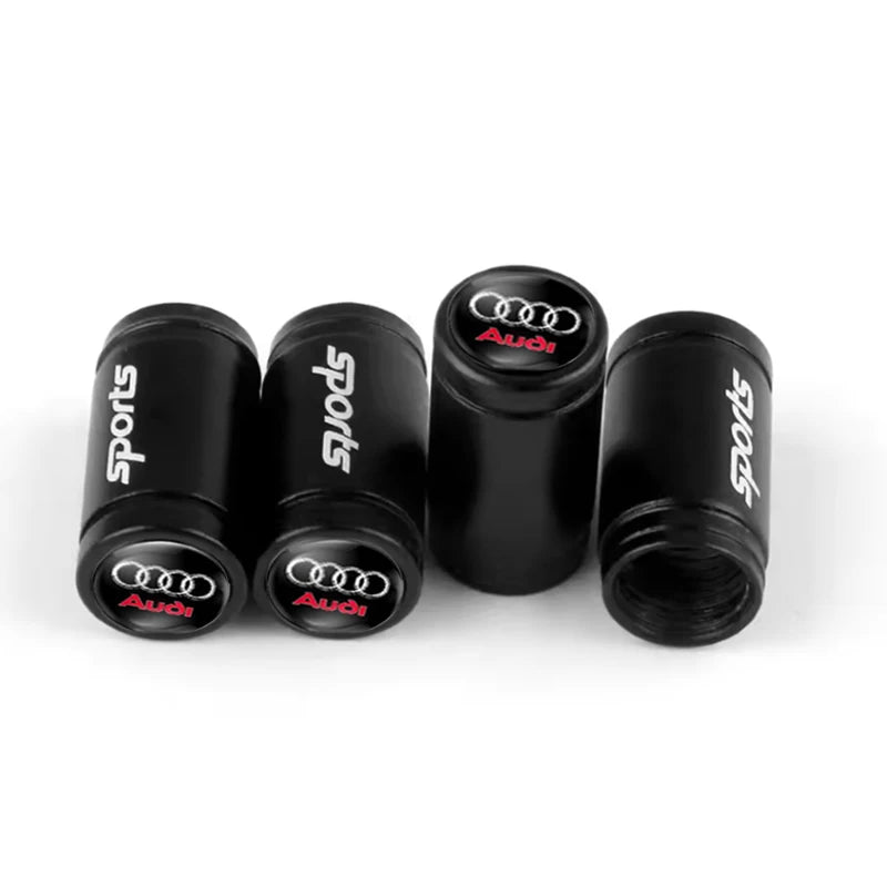4Pcs Metal Car Styling For Audi Sline Quattro Q5 Q3 TT RS A6 Q7 A7 A1 A5 A4 S3 A8 A3 RS Wheel Tire Valve Caps Cover Accessories