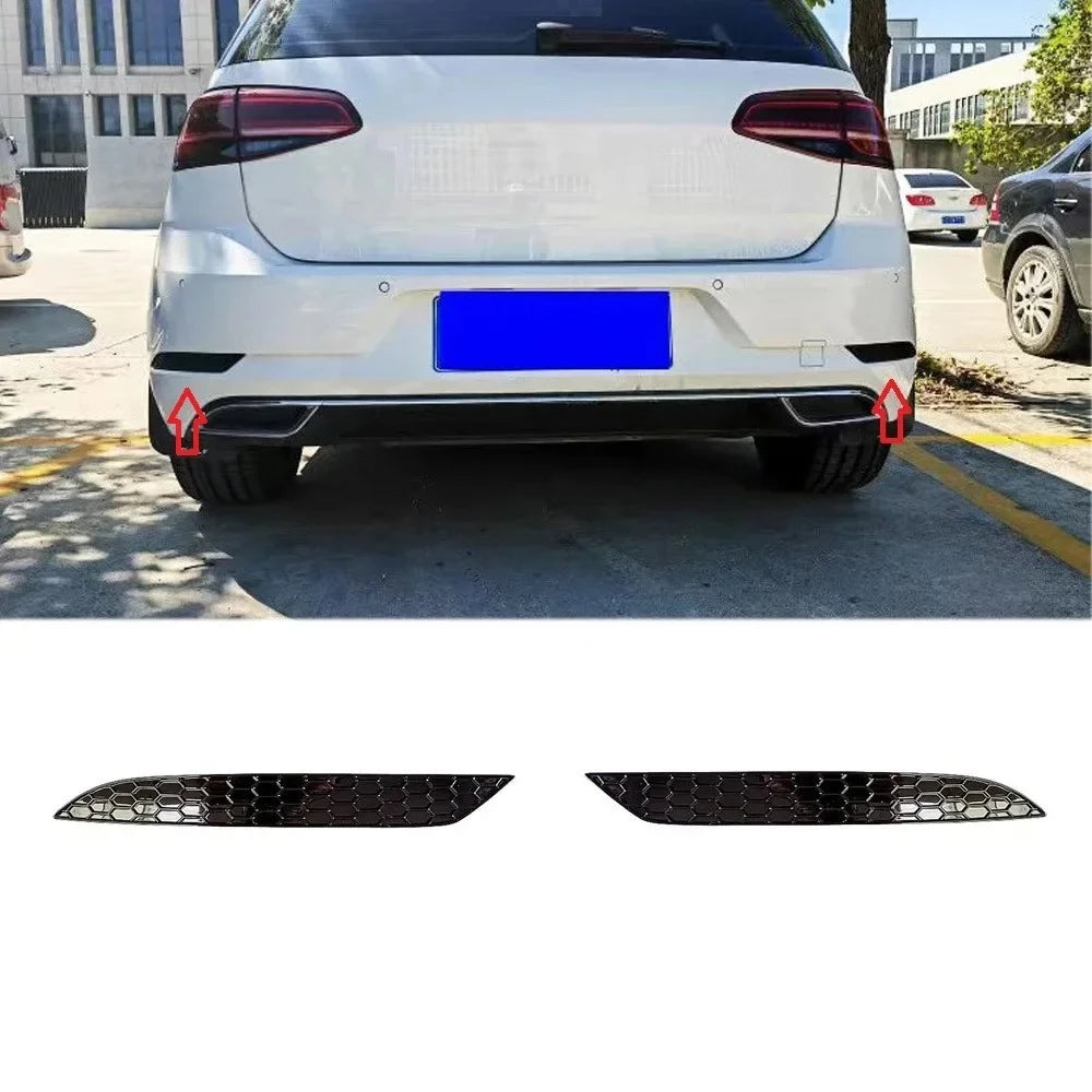 2pcs Rear Bumper Reflector Delete Cover For Volkswagen VW Golf MK8 MK7.5 MK7 MK6 TSI TDI GTI GTD R R-Line 2009-2023 Tuning
