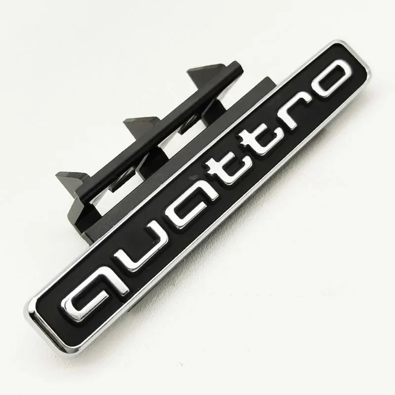 95mm For Audi Q5 A4 B8 B6 B9 B7 A3 A6 C6 A5 Q7 A1 Q3 A7 A8 Quattro Logo Auto Accessories3D ABS Car Front Grill Emblem Badge
