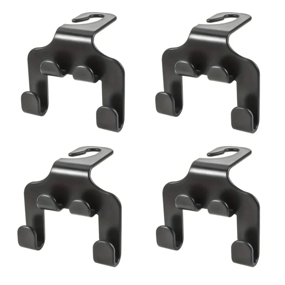 1/2/4pc Multifunctional Car Seat Back Hook Double Head Phone Hanger Headrest Hanging Bag Storage Hanger Car Interior Accessories
