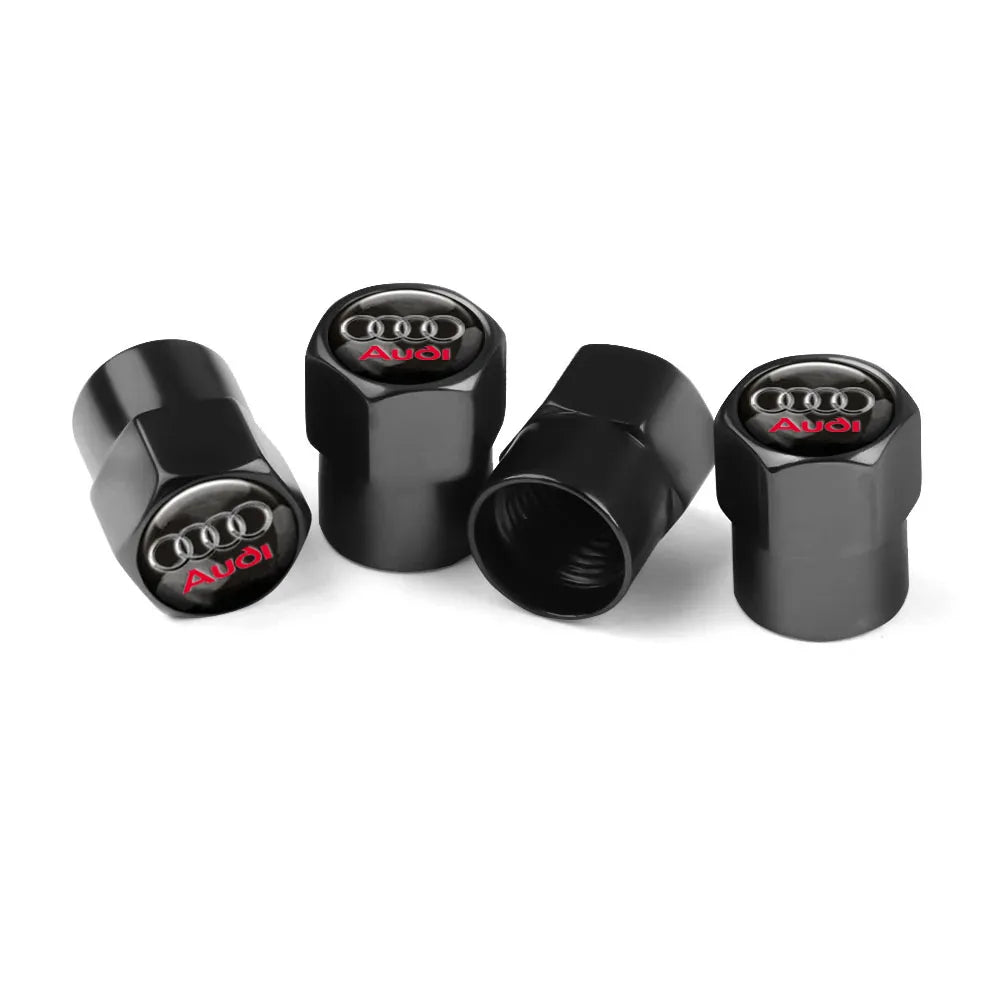 4Pcs Metal Car Styling For Audi Sline Quattro Q5 Q3 TT RS A6 Q7 A7 A1 A5 A4 S3 A8 A3 RS Wheel Tire Valve Caps Cover Accessories