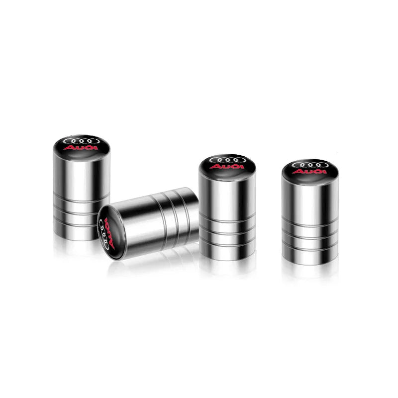 4Pcs Metal Car Styling For Audi Sline Quattro Q5 Q3 TT RS A6 Q7 A7 A1 A5 A4 S3 A8 A3 RS Wheel Tire Valve Caps Cover Accessories