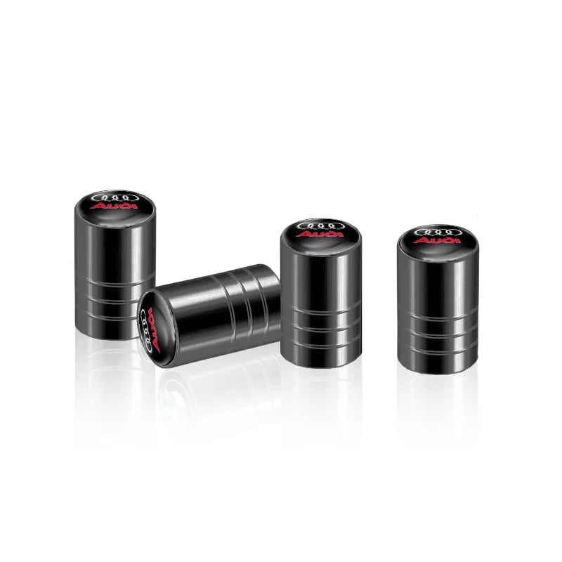 4Pcs Metal Car Styling For Audi Sline Quattro Q5 Q3 TT RS A6 Q7 A7 A1 A5 A4 S3 A8 A3 RS Wheel Tire Valve Caps Cover Accessories