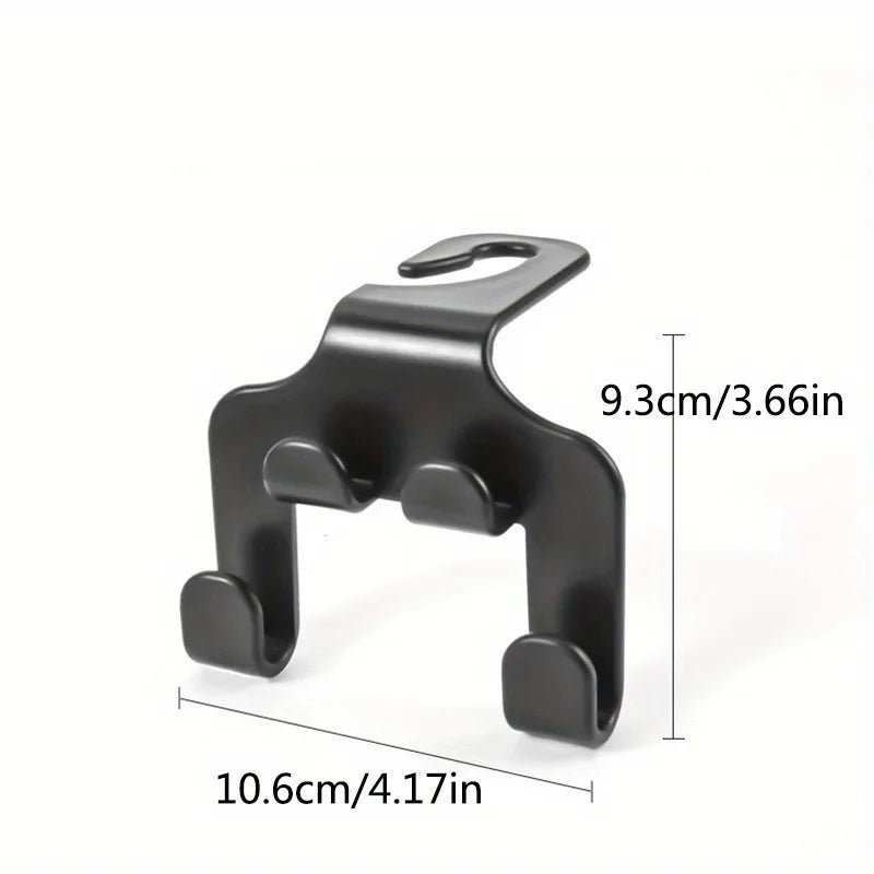 1/2/4pc Multifunctional Car Seat Back Hook Double Head Phone Hanger Headrest Hanging Bag Storage Hanger Car Interior Accessories
