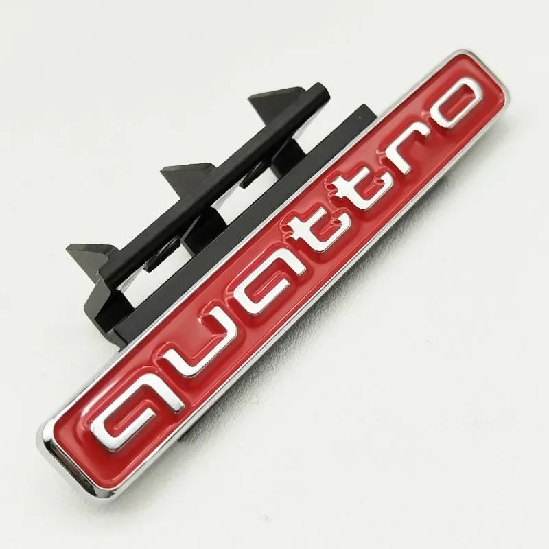 95mm For Audi Q5 A4 B8 B6 B9 B7 A3 A6 C6 A5 Q7 A1 Q3 A7 A8 Quattro Logo Auto Accessories3D ABS Car Front Grill Emblem Badge