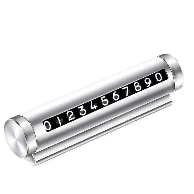 Car Temporary Parking Number Plate Black/Silver/Blue Aluminium Alloy Material Roller Adjustable Car Parking Plate Car Supplies