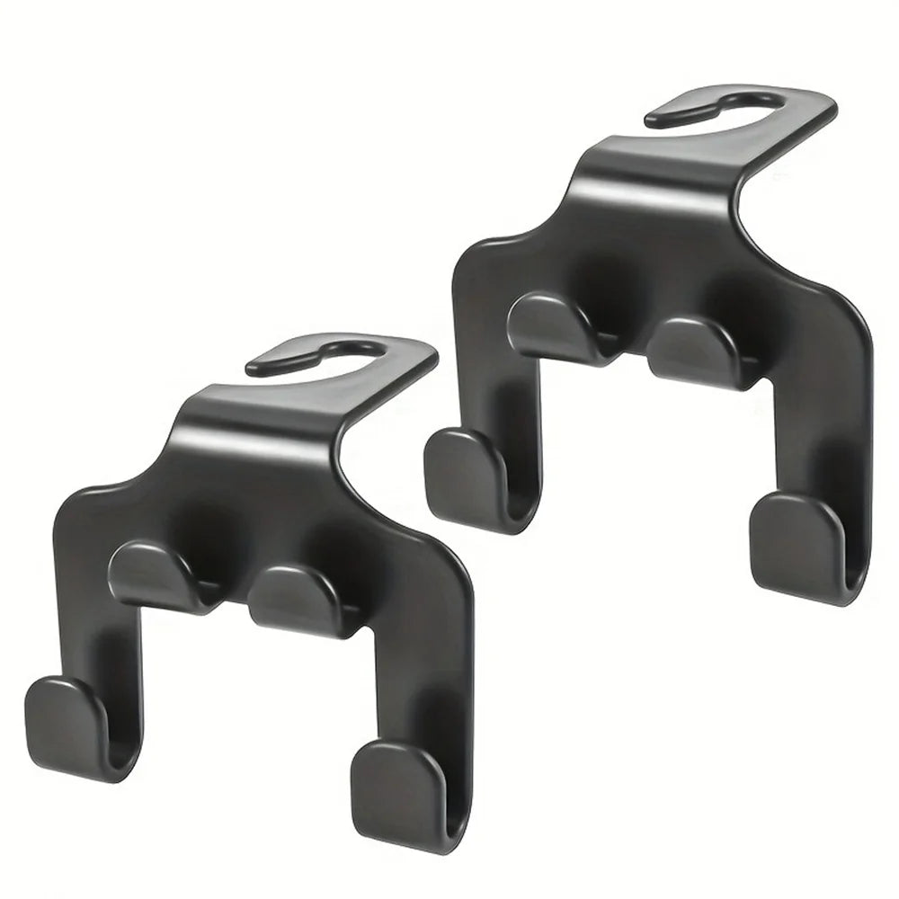 1/2/4pc Multifunctional Car Seat Back Hook Double Head Phone Hanger Headrest Hanging Bag Storage Hanger Car Interior Accessories