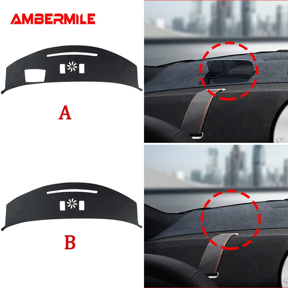 Anti UV Dashboard Mat Cover Center Console for Mini Cooper Aceman J05 2024 2025 Premium Flannel Mat Protector Pad Sunshade