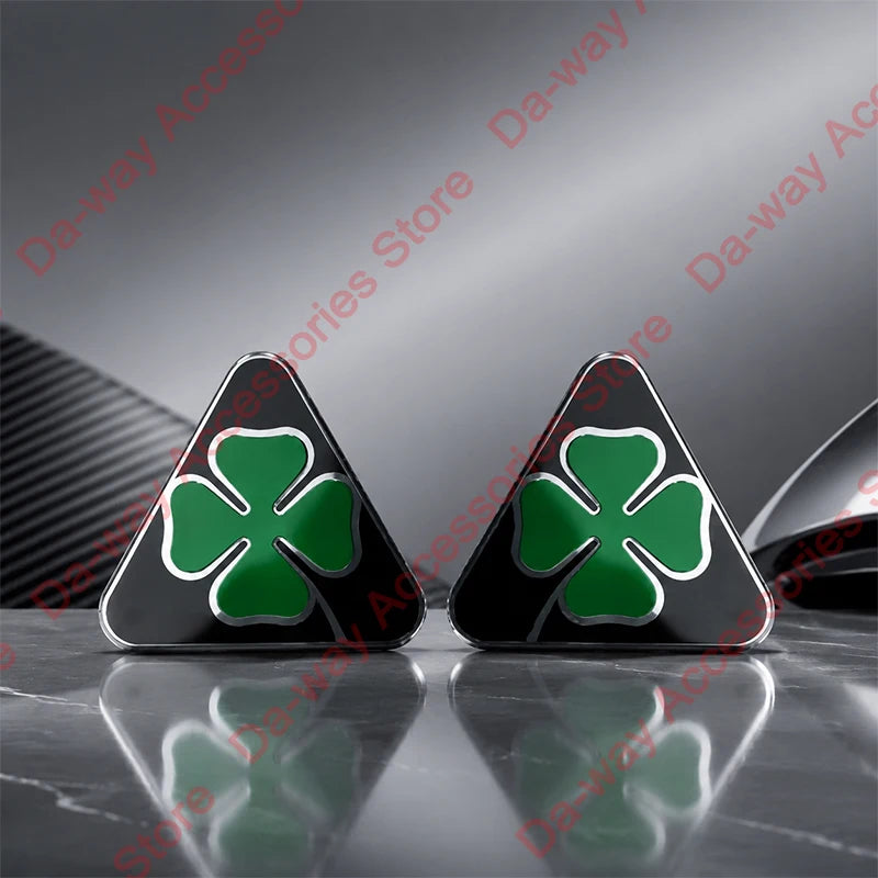 Quadrifoglio Badge Super Sport Black Clover Emblem Fender Logo For Alfa Romeo Giulia Stelvio Exterior Accessories