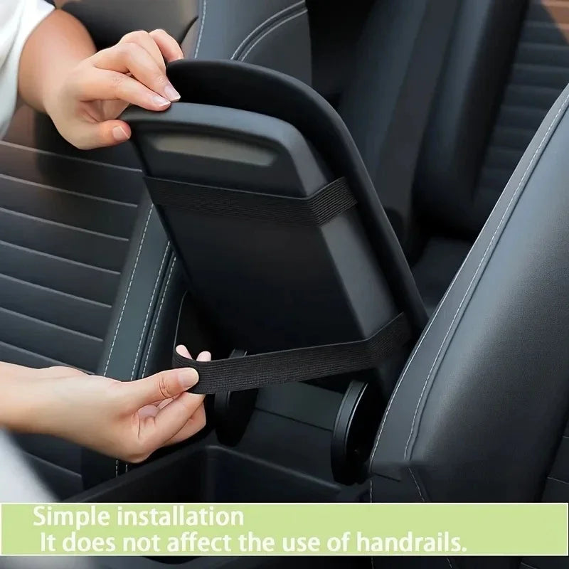 Car armrest box height pad, car armrest pad, center console lifting pad, black, suitable for car interior, armrest cover