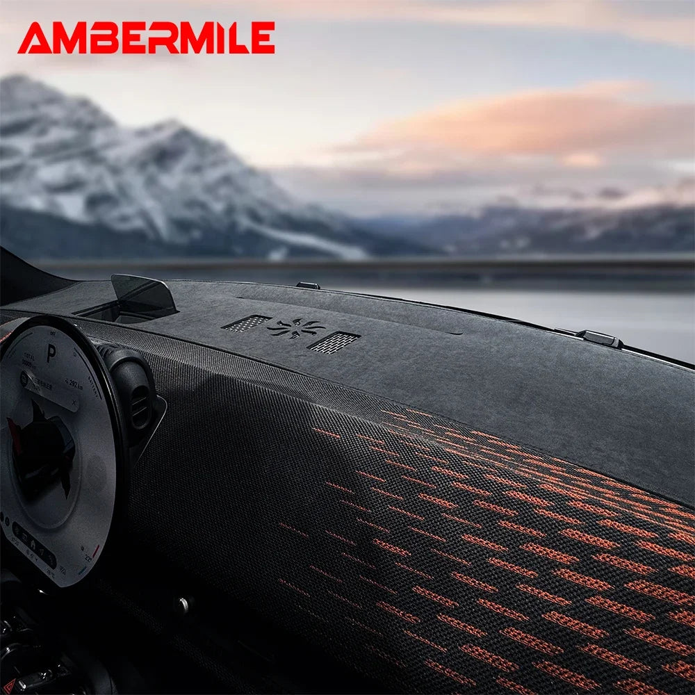 Anti UV Dashboard Mat Cover Center Console for Mini Cooper Aceman J05 2024 2025 Premium Flannel Mat Protector Pad Sunshade