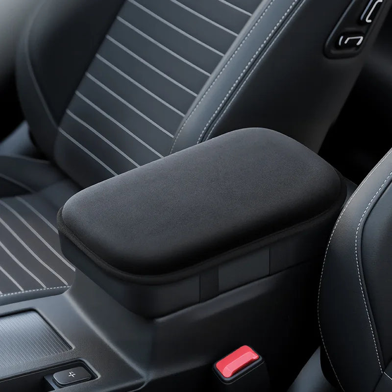Car armrest box height pad, car armrest pad, center console lifting pad, black, suitable for car interior, armrest cover