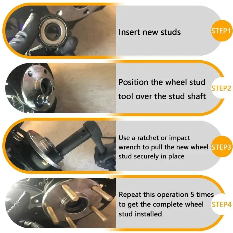 22800 Wheel Stud Installer Replace Most All Automotive and Light-Duty Truck Wheel Studs Tire Stud Tool Compatible AutomotiveTool